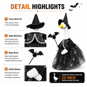 Halloween Porch Goose Outfit for 23 Inch Goose Statue, Witch Costume